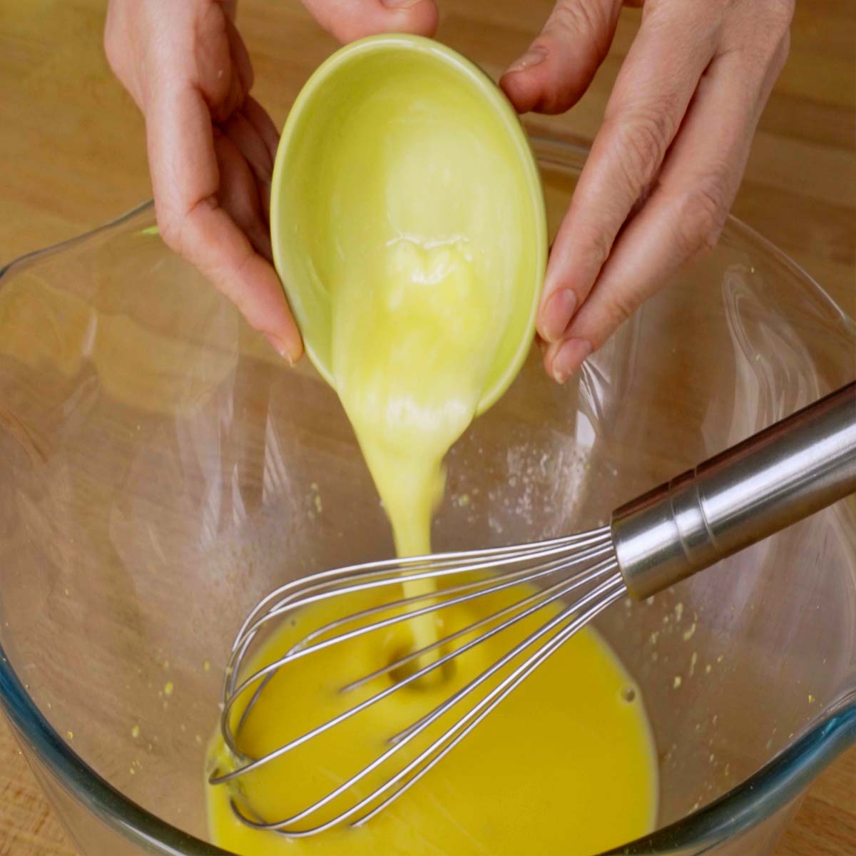 Lemon pudding cake process 3