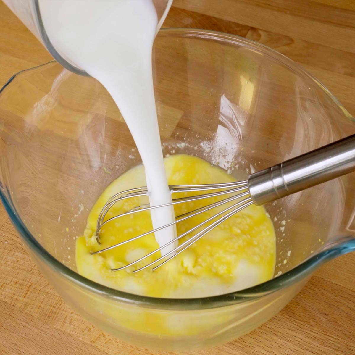Lemon pudding cake process 4