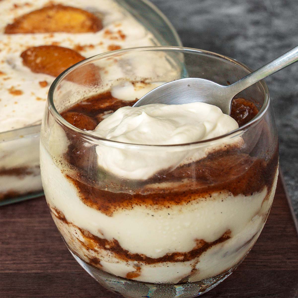 Peach cobbler pudding 