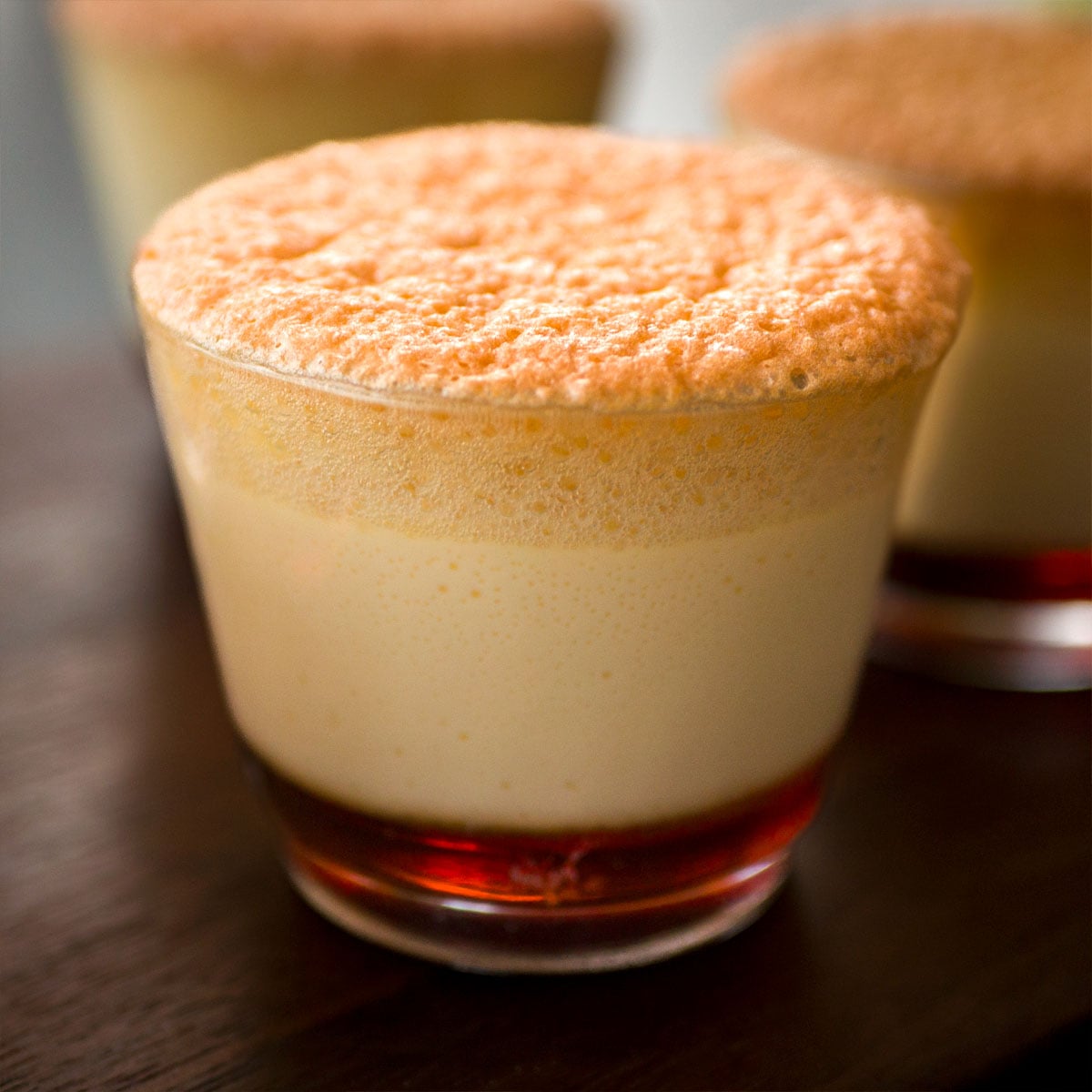castella cake creme caramel pudding