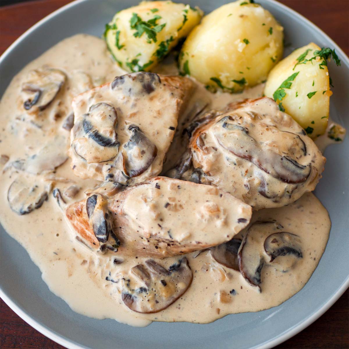 Creamy Mushroom Pork Tenderloin
