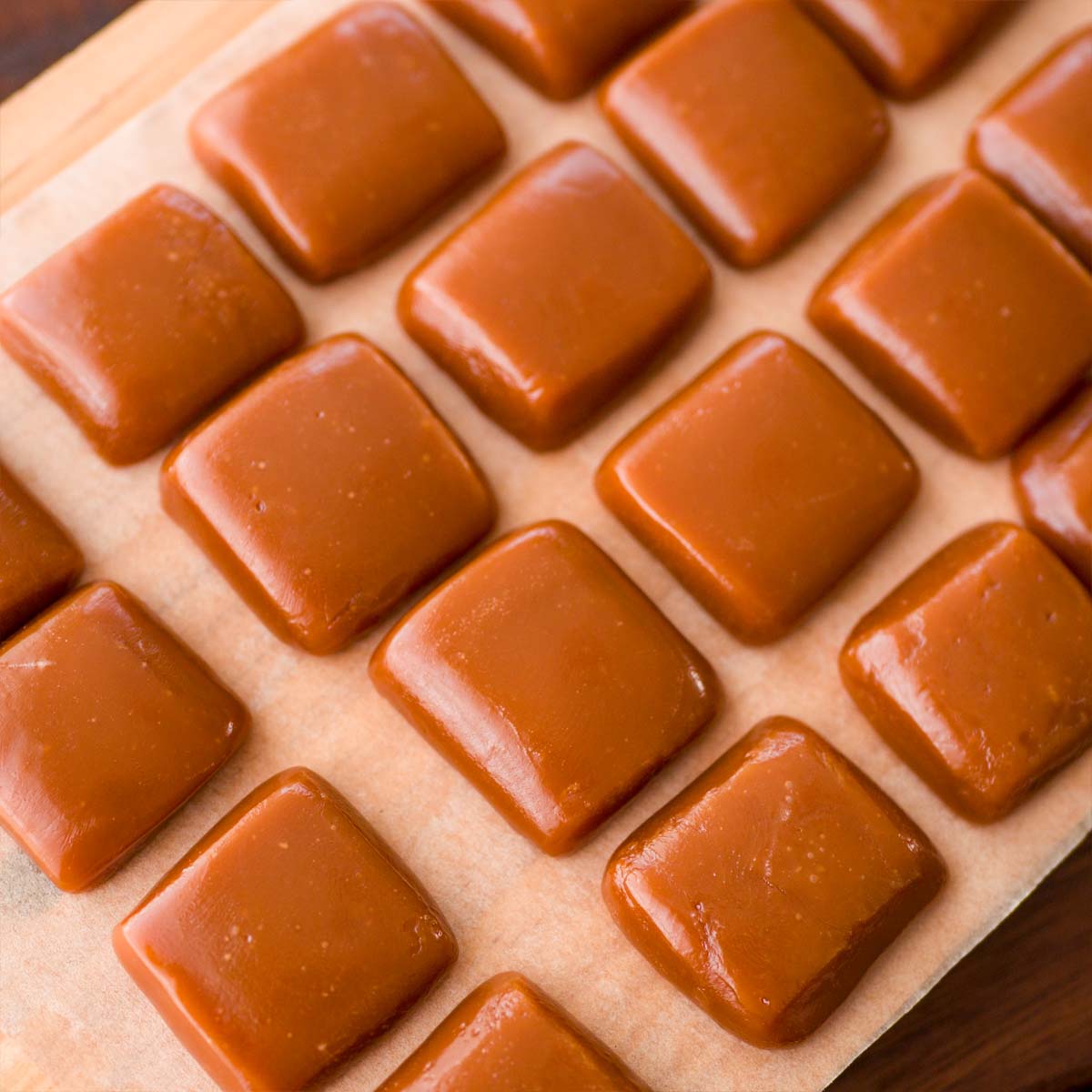 Homemade caramels