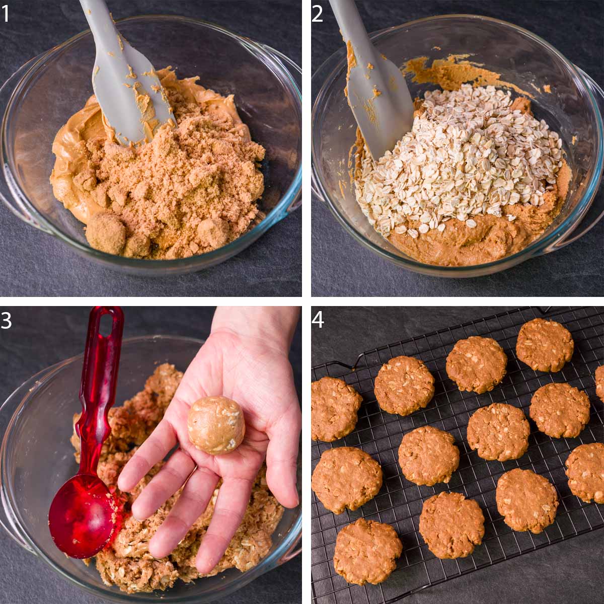 How to Make 3-Ingredient Peanut Butter Oatmeal Cookies