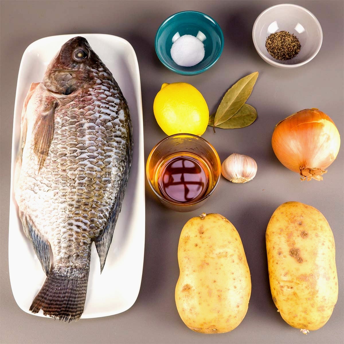 Ingredients for baked tilapia recipe