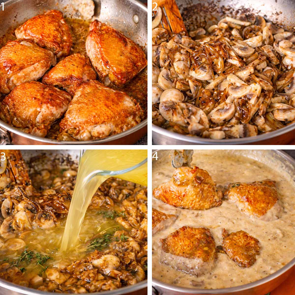 How to Make Creamy Mushroom Chicken Thighs