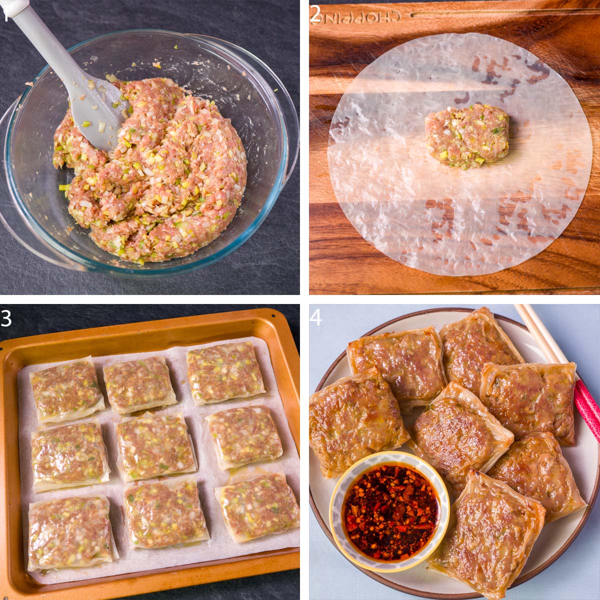 How to Make Crispy Rice Paper Dumplings with Pork 