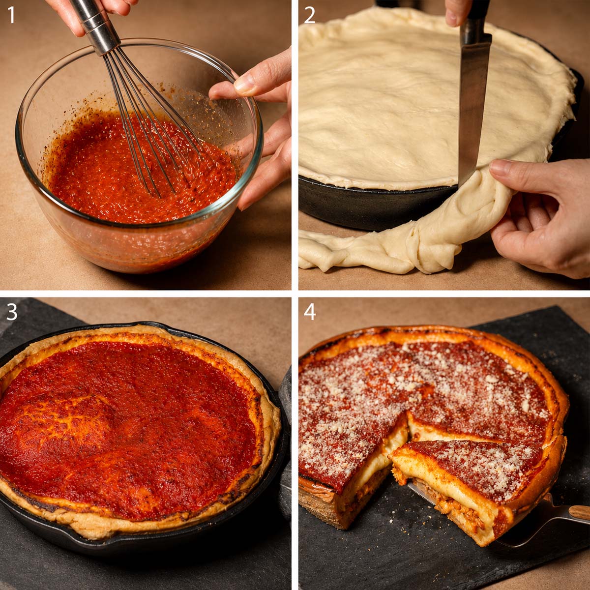 How to Make Chicago-Style Deep Dish Pizza