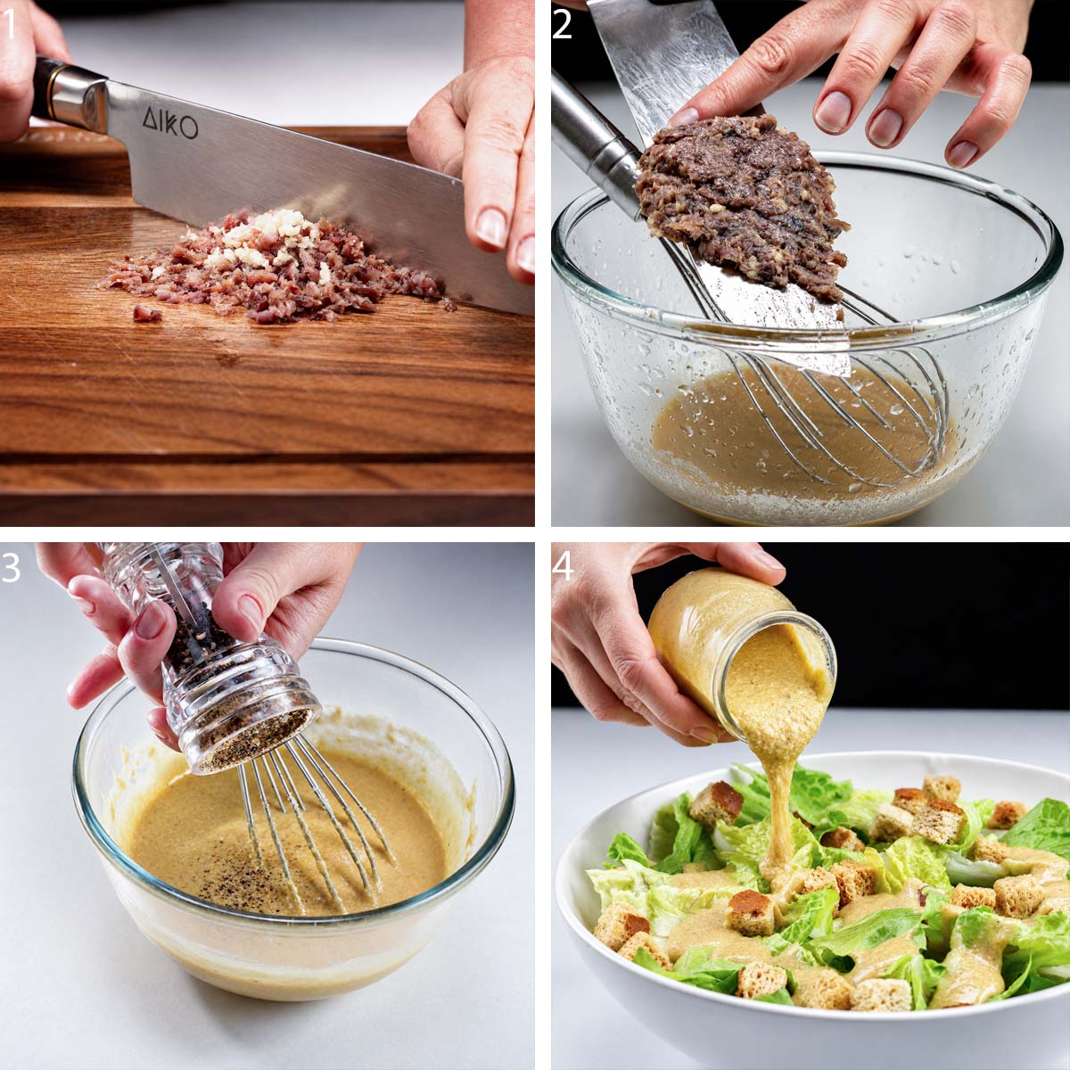 How to Make Caesar Salad Dressing