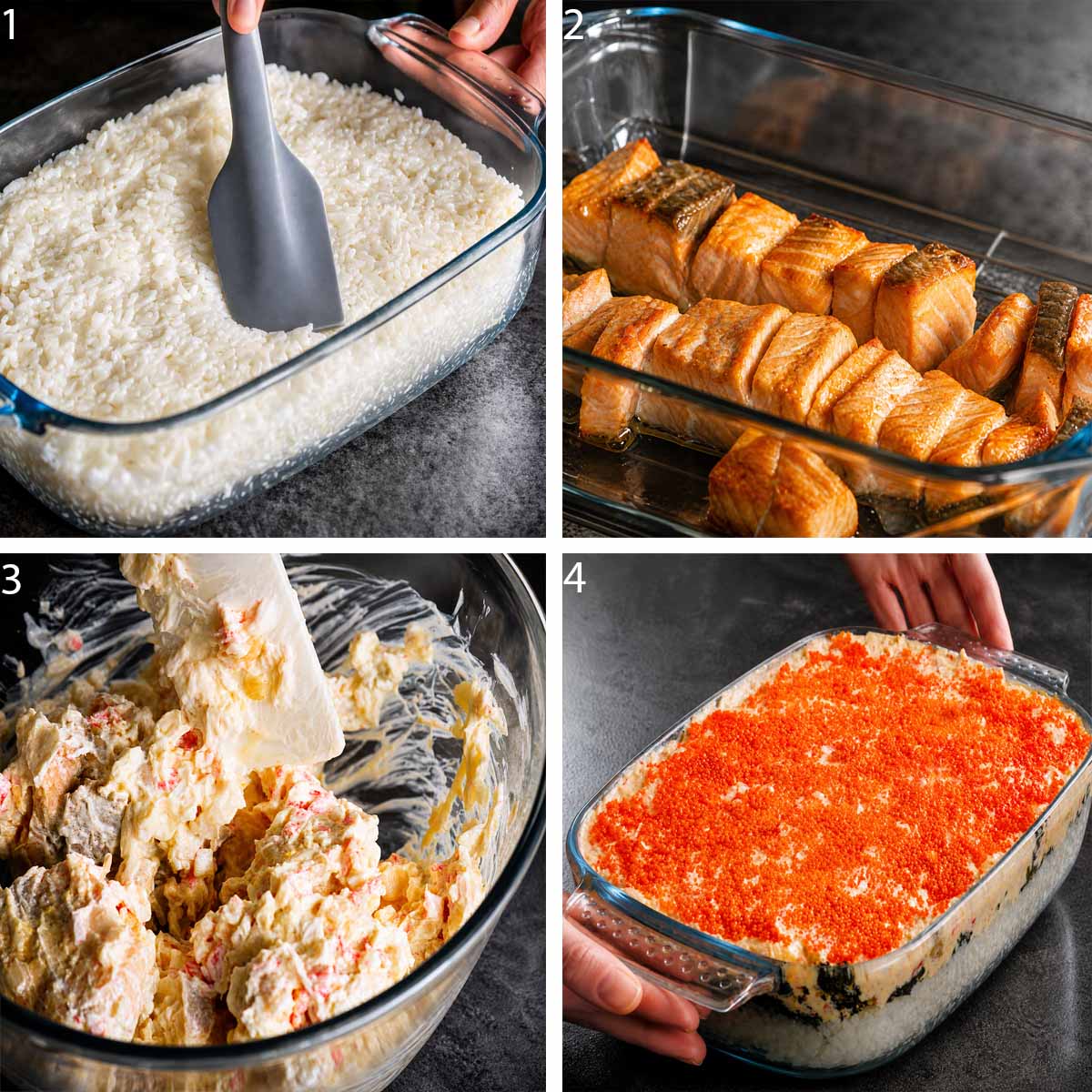 How to Make Salmon Sushi Bake