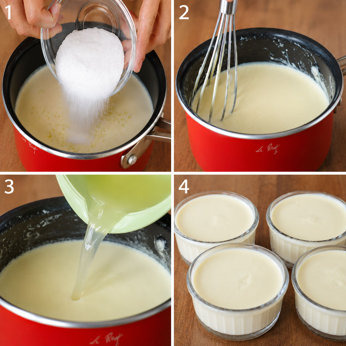 How to make lemon posset with cream, sugar and lemon juice