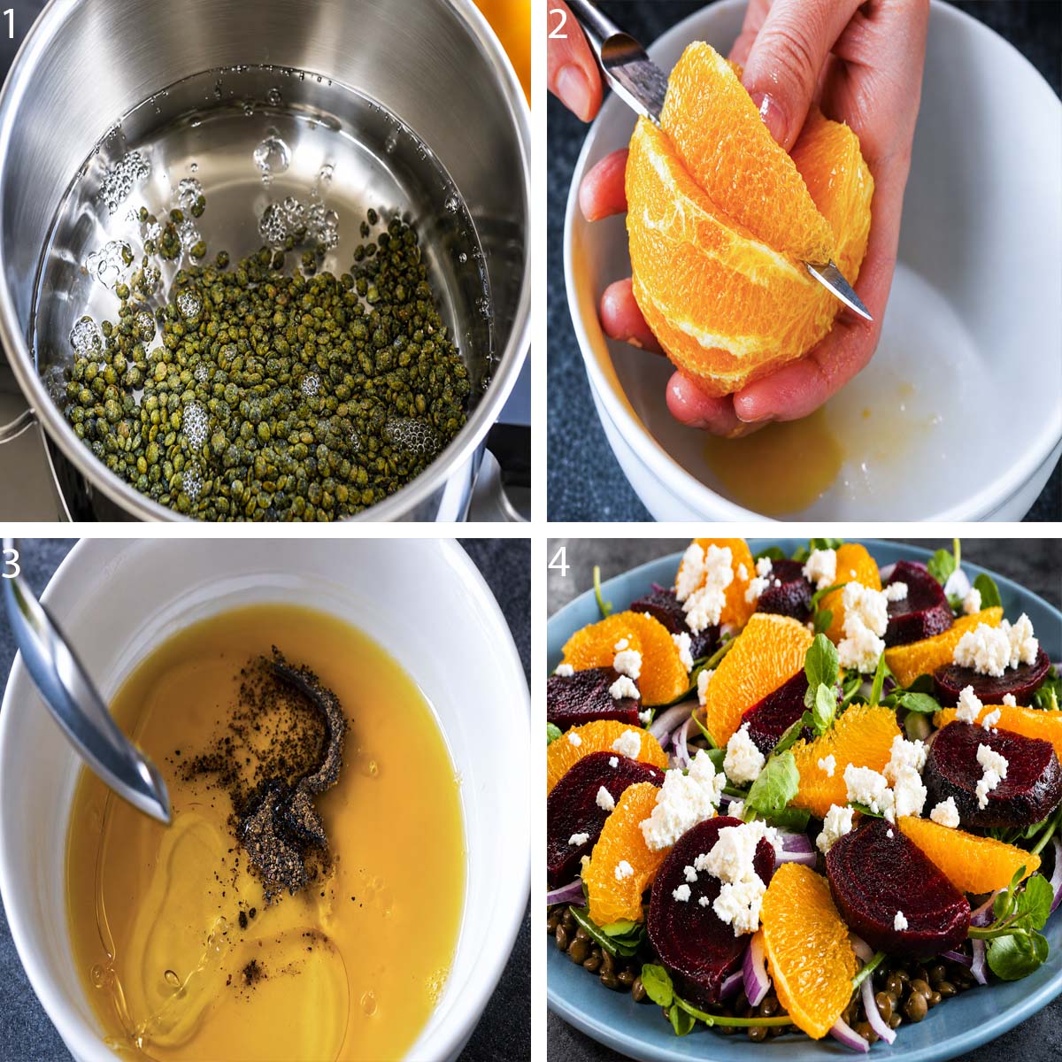 How to Make Lentil Salad with Orange Dressing