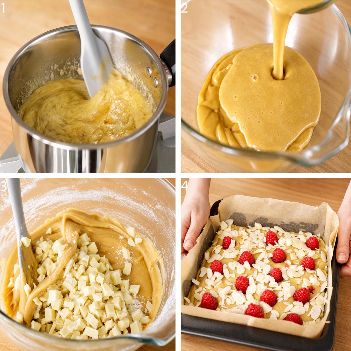 How to Make White Chocolate Raspberry Blondies