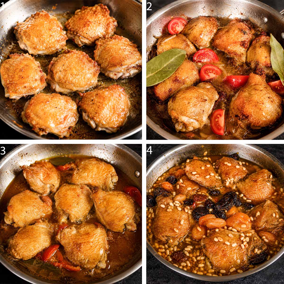 How to Make Braised Chicken Thighs with Prunes and Apricots