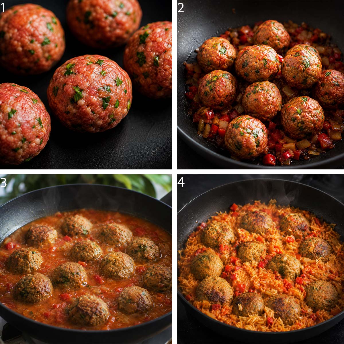 How to Make a Meatball Rice Skillet