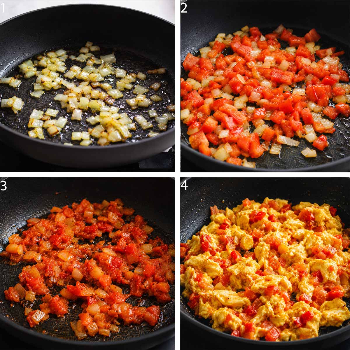 How to Make Scrambled Eggs with Tomatoes