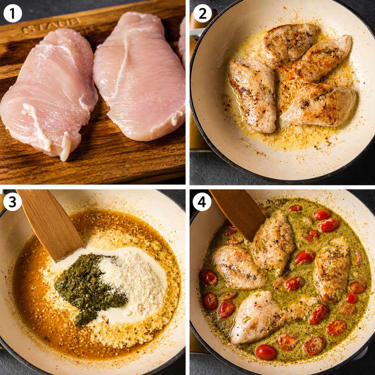 How to Make Creamy Pesto Chicken