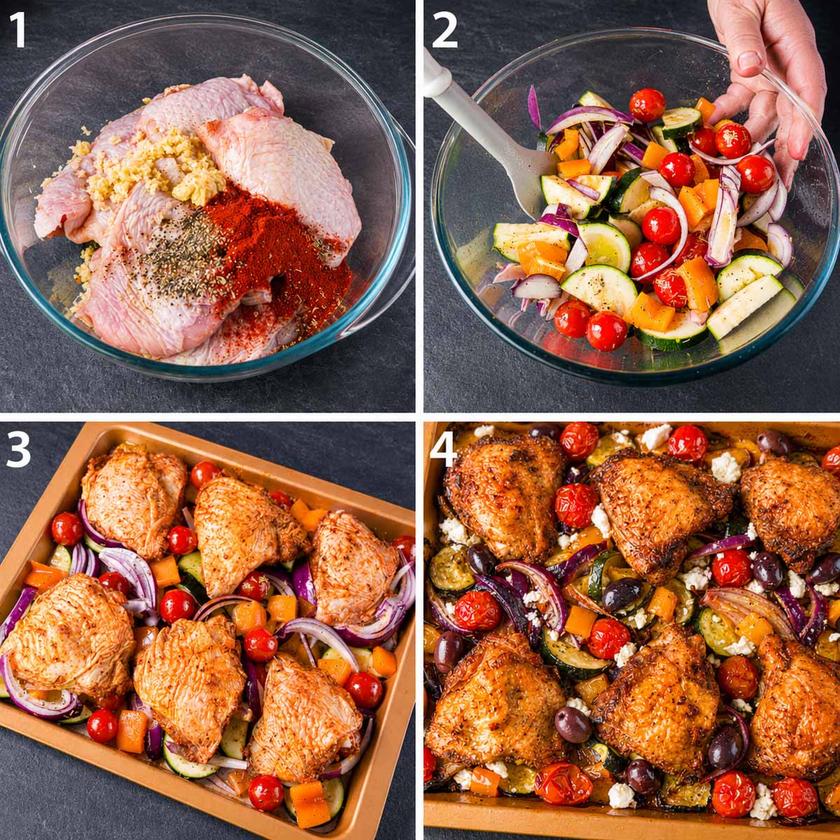 How to Make Greek Sheet Pan Chicken Thighs