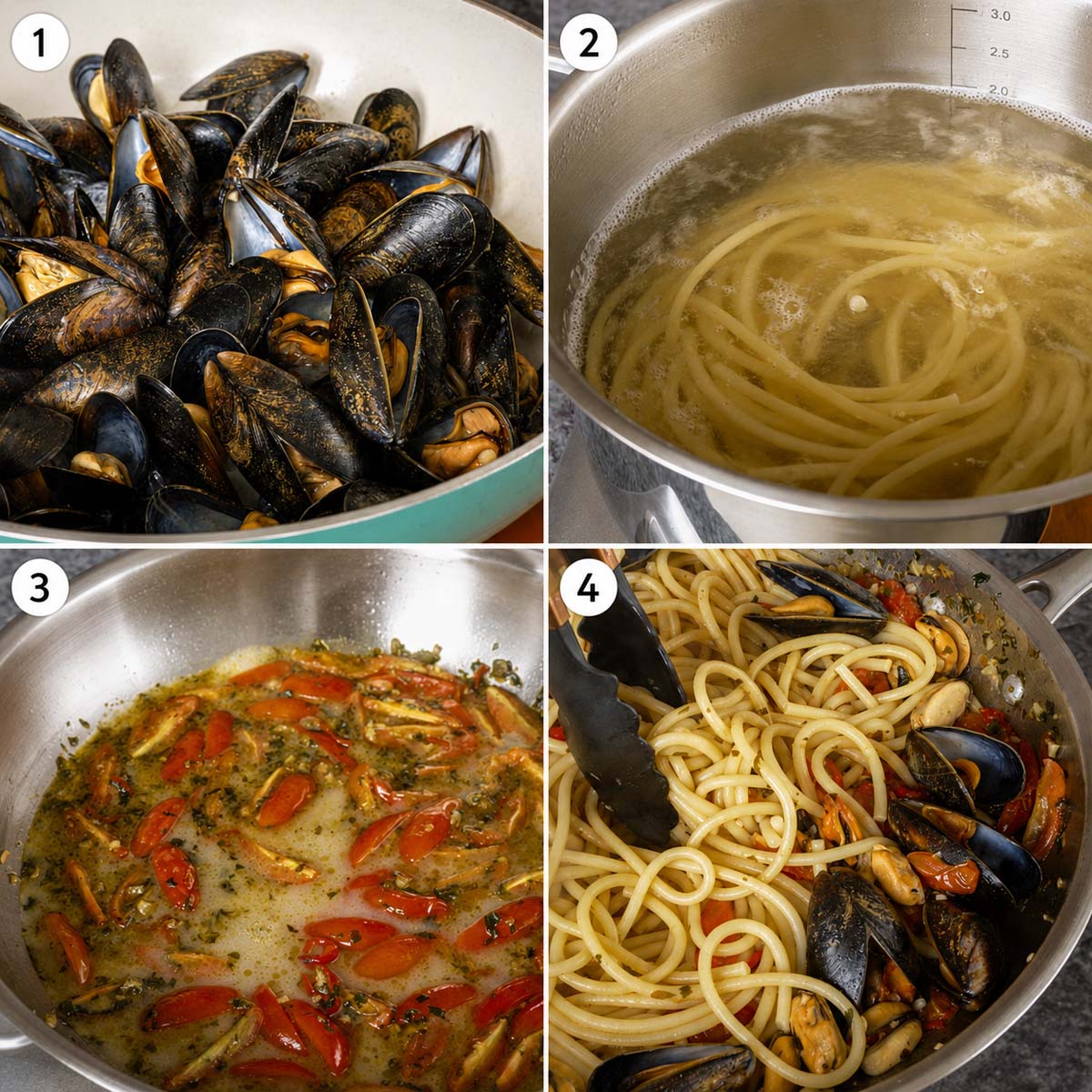 How to Make Spaghetti with Mussels
