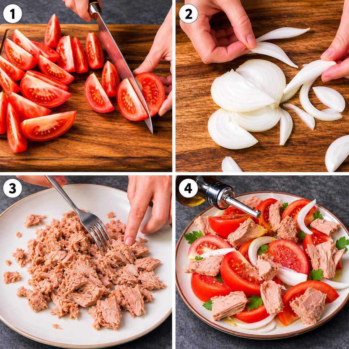 How to Make Spanish Tuna Salad with Tomatoes