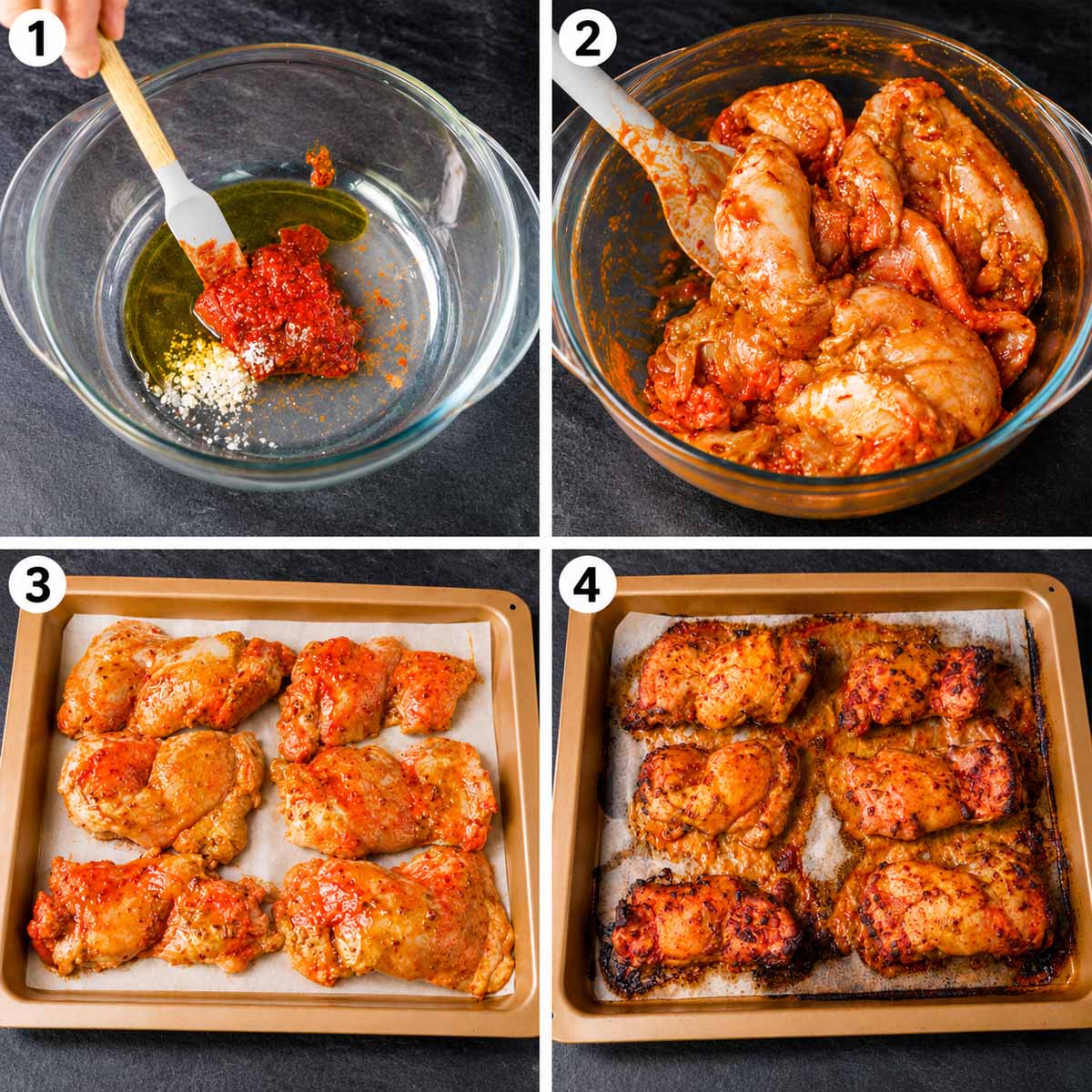 How to Baked Harissa Chicken Thighs