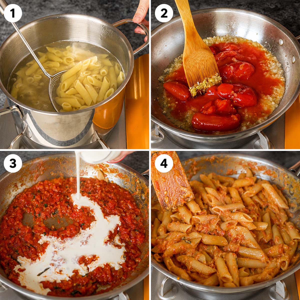 How to Make Creamy Tomato Penne Pasta