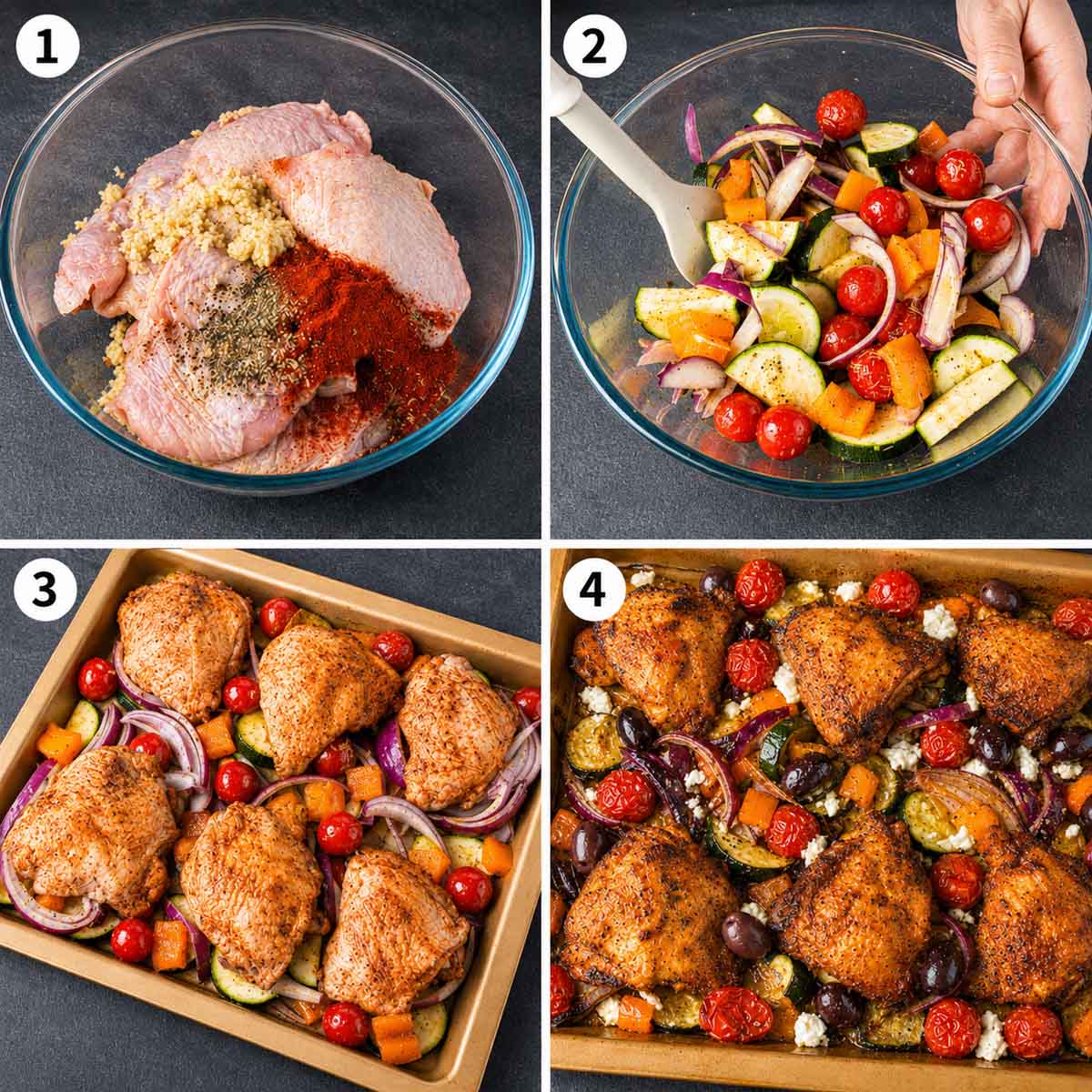 How to Make Greek Sheet Pan Chicken Thighs