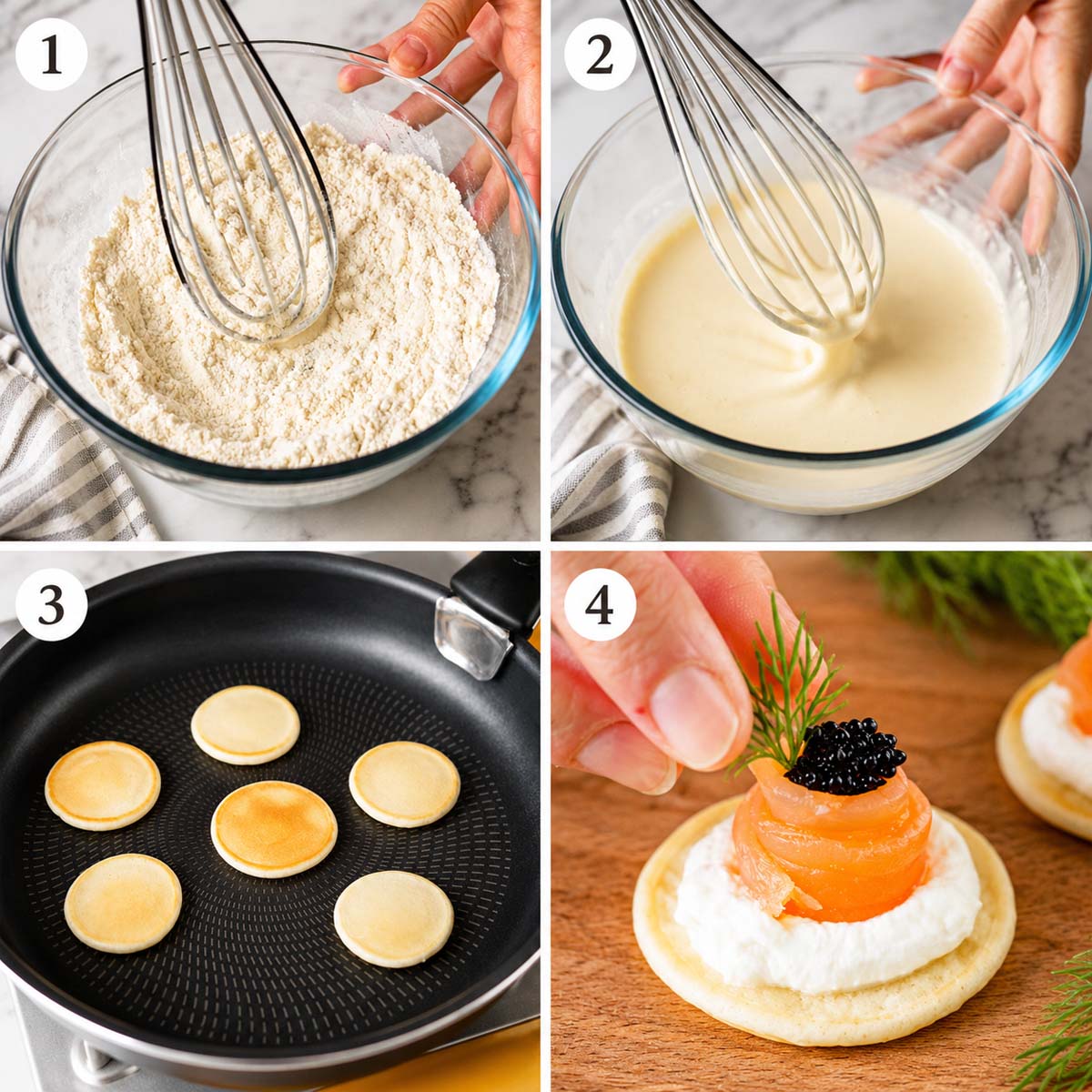 How to Make Smoked Salmon Blinis